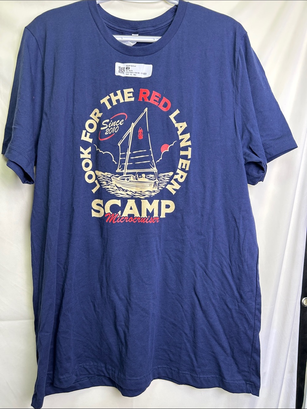 “Look for the Red Lantern Scamp Microcruiser” Navy Tee